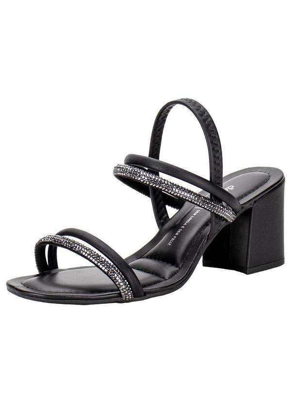 Dakota - Sandália Feminina Salto Grosso Dakota - Y6875 - Preto