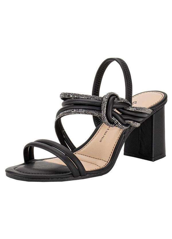 Dakota - Sandália Feminina Salto Grosso Dakota Y7891 - Preto