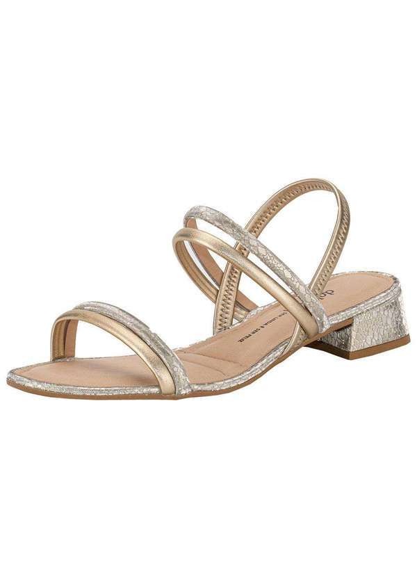 Dakota - Sandália Feminina Salto Grosso Dakota Y8051 - Ouro