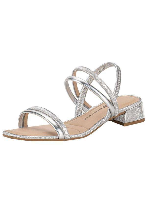 Dakota - Sandália Feminina Salto Grosso Dakota Y8051 - Prata