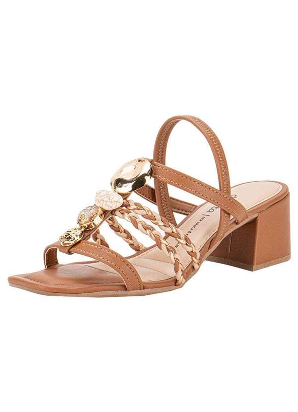 Salto Quadrado Sandalia Salto Grosso Baixo Caramelo Shop Sandalia