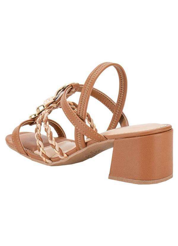 Dakota - Sandália Feminina Salto Grosso Dakota Y8211 - Caramelo 3