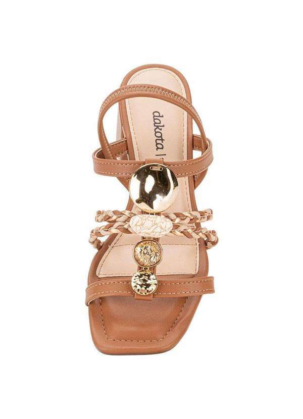 Dakota - Sandália Feminina Salto Grosso Dakota Y8211 - Caramelo 5