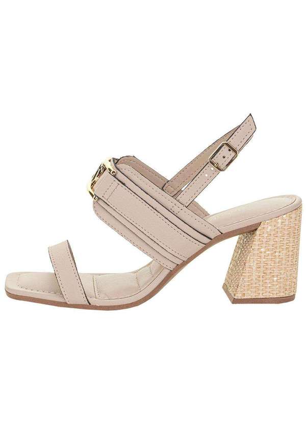 Dakota - Sandália Feminina Salto Grosso Dakota Y8284 Bege 2