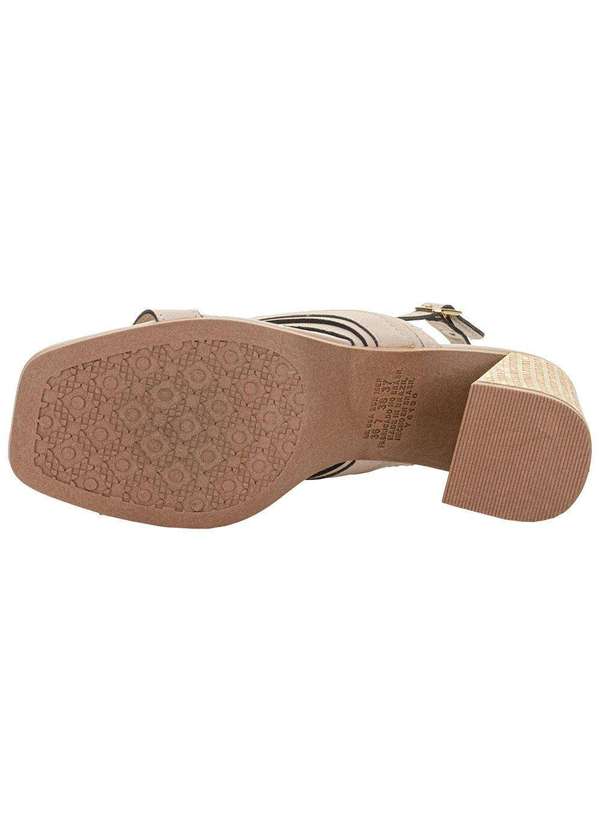 Dakota - Sandália Feminina Salto Grosso Dakota Y8284 Bege 4