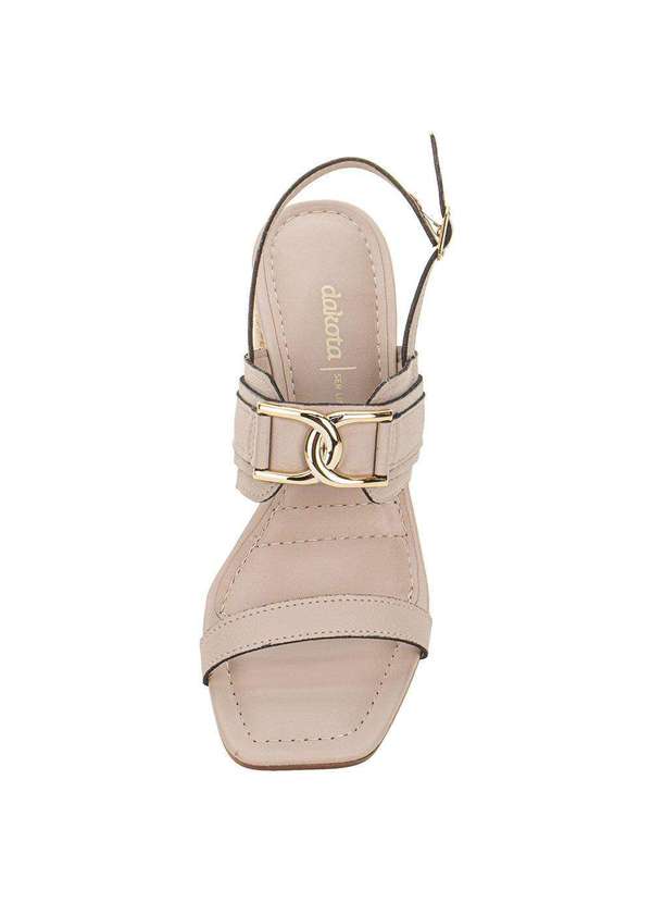 Dakota - Sandália Feminina Salto Grosso Dakota Y8284 Bege 5