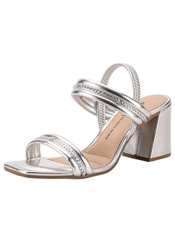 Dakota - Sandália Feminina Salto Grosso Dakota Y8391 - Prata