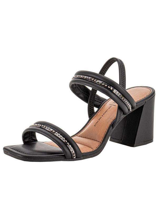 Dakota - Sandália Feminina Salto Grosso Dakota Y8391 - Preto