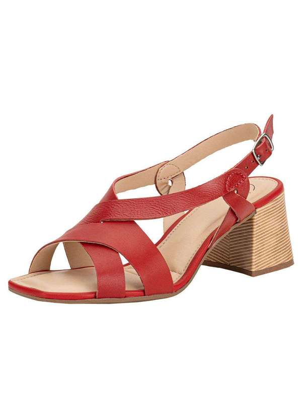Dakota - Sandália Feminina Salto Grosso Dakota Y8831n - Vermelho