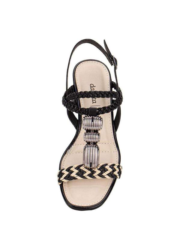 Dakota - Sandália Feminina Salto Grosso Dakota Y9301 - Preto/Branco 5
