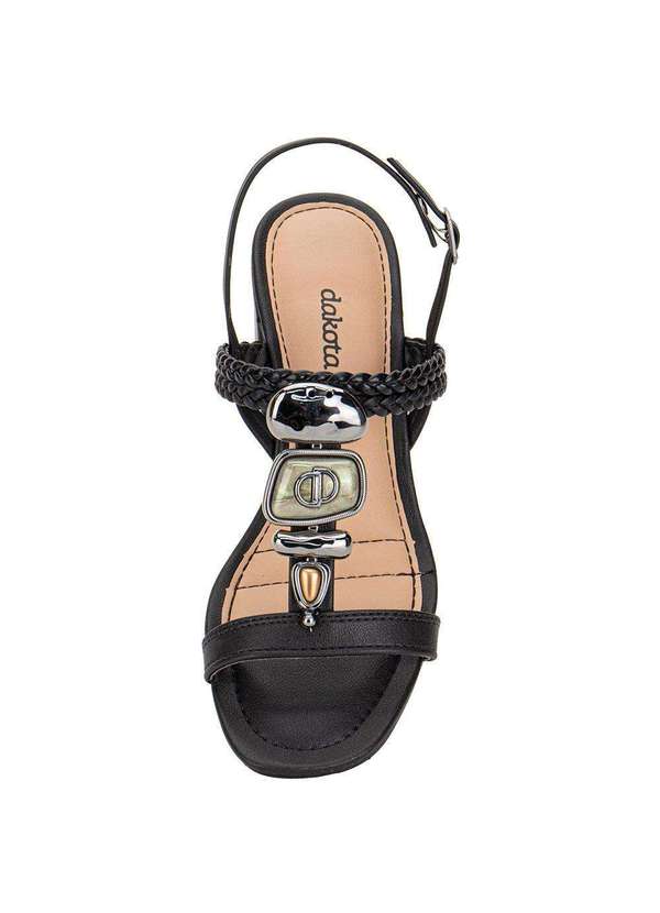 Dakota - Sandália Feminina Salto Grosso Dakota Y9301 - Preto 5