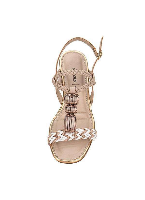 Dakota - Sandália Feminina Salto Grosso Dakota Y9301 - Bege 5