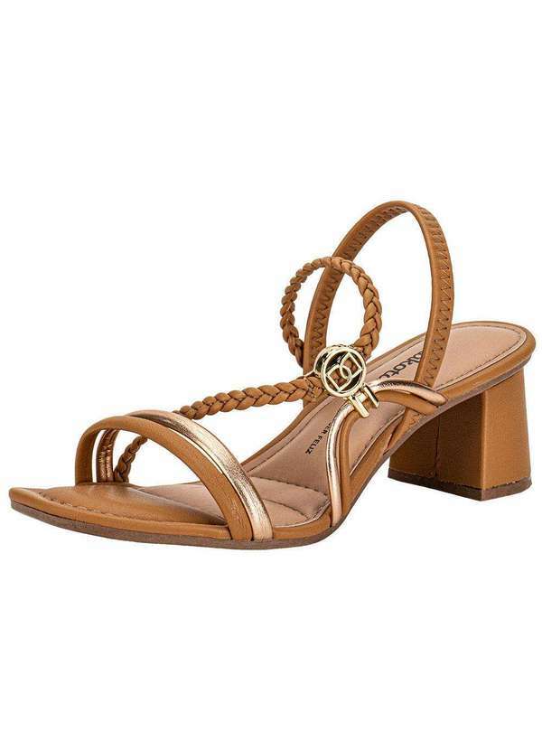 Dakota - Sandália Feminina Salto Grosso Dakota Y9371 Caramelo