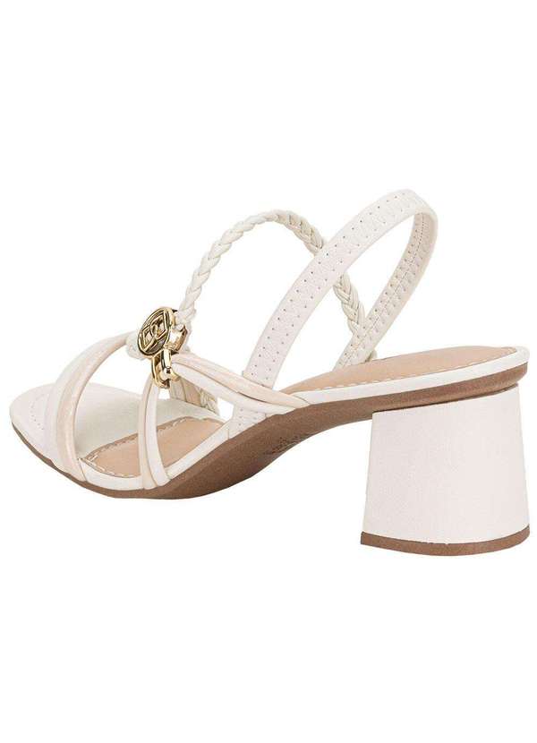 Dakota - Sandália Feminina Salto Grosso Dakota Y9371 Branco/Off 3
