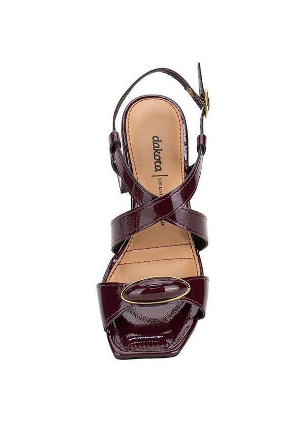 Dakota - Sandália Feminina Salto Grosso Dakota Y9753 Vinho 5