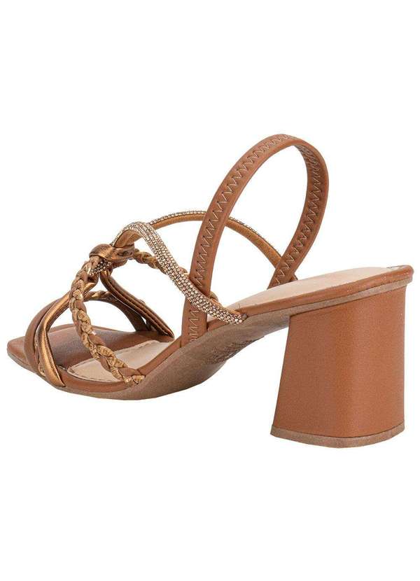 Dakota - Sandália Feminina Salto Grosso Dakota Y9761 Caramelo 3