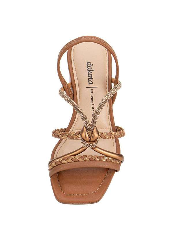 Dakota - Sandália Feminina Salto Grosso Dakota Y9761 Caramelo 5