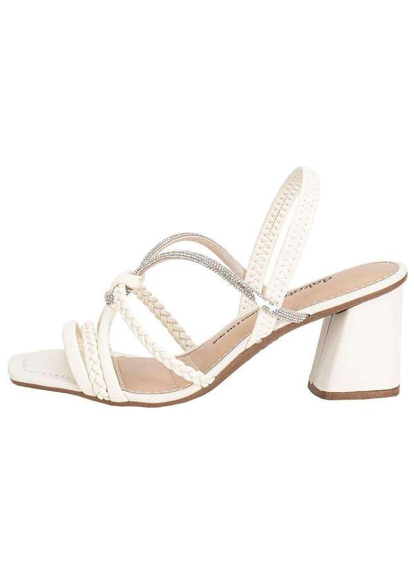 Dakota - Sandália Feminina Salto Grosso Dakota Y9761 Branco/Off 2