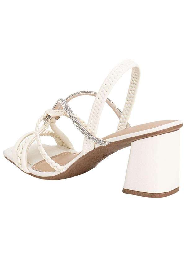 Dakota - Sandália Feminina Salto Grosso Dakota Y9761 Branco/Off 3