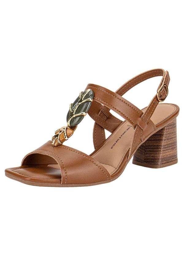 Dakota - Sandália Feminina Salto Grosso Dakota Y9762 - Caramelo 1