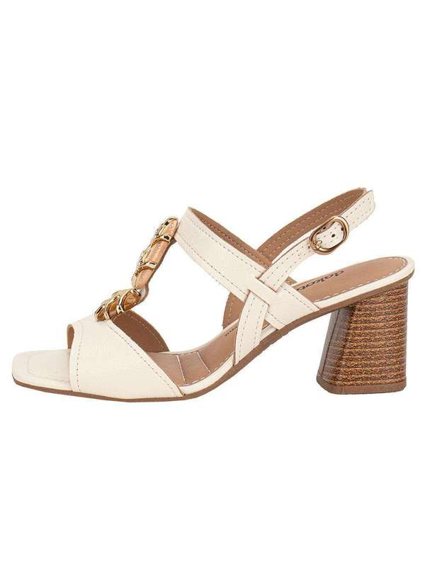 Dakota - Sandália Feminina Salto Grosso Dakota Y9762 - Marfim 2