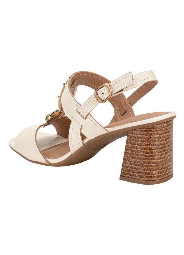 Dakota - Sandália Feminina Salto Grosso Dakota Y9762 - Marfim 3