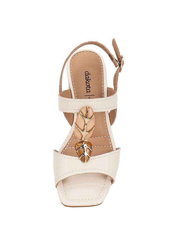 Dakota - Sandália Feminina Salto Grosso Dakota Y9762 - Marfim 5