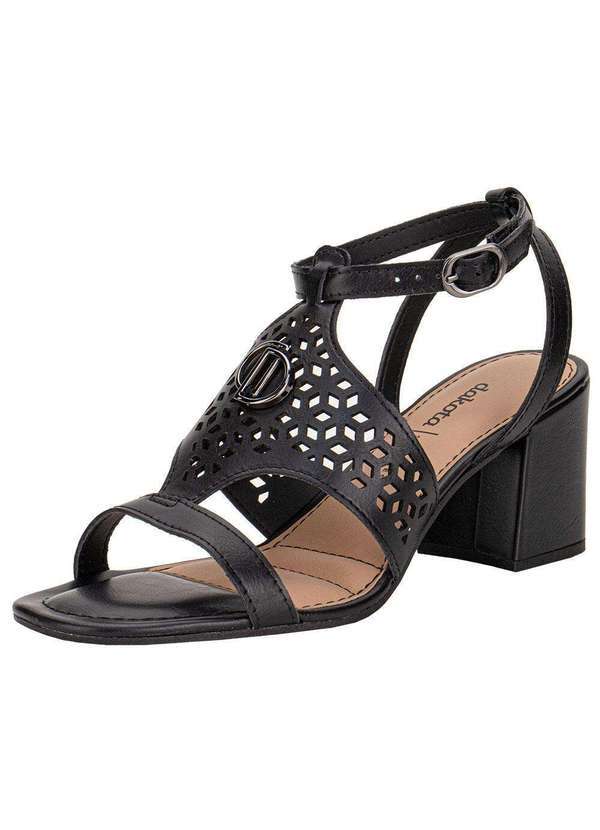 Dakota - Sandália Feminina Salto Grosso Dakota Y9791 - Preto