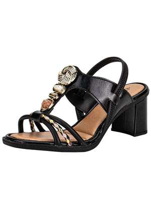 Sandália Feminina Salto Grosso Mississipi J0592 - MISSISSIPI