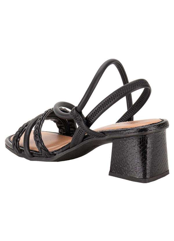 Mississipi - Sandália Feminina Salto Grosso Mississipi Mc642 - Preto 3