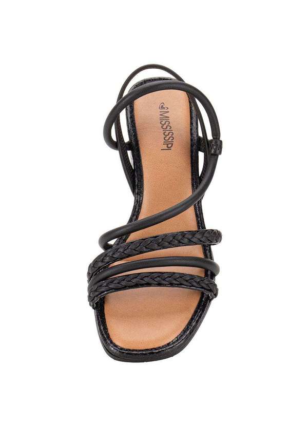 Mississipi - Sandália Feminina Salto Grosso Mississipi Mc642 - Preto 5