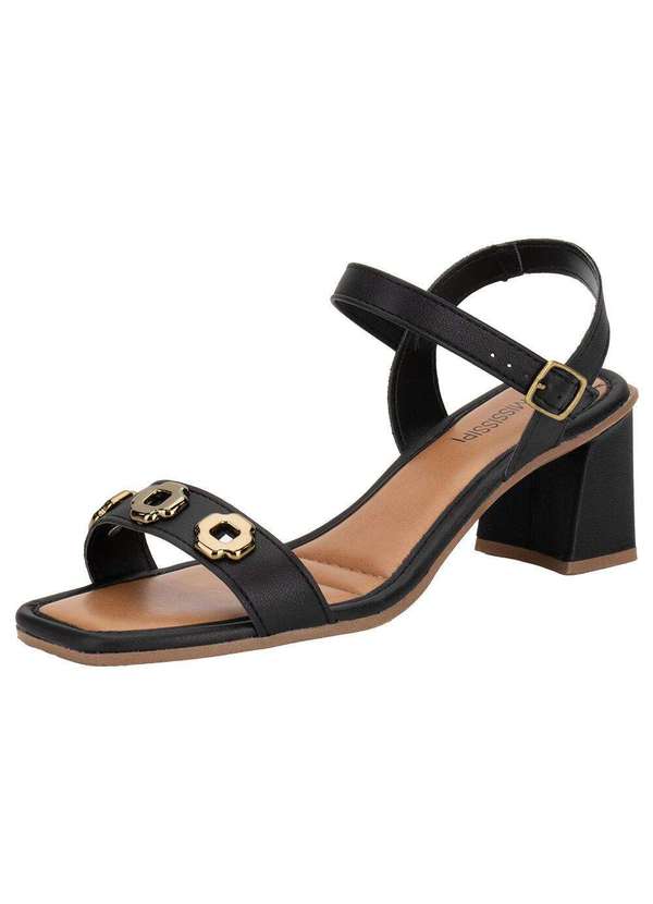 Mississipi - Sandália Feminina Salto Grosso Mississipi Mf231 - Preto 1