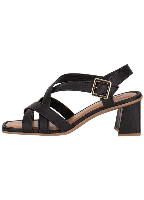 Mississipi - Sandália Feminina Salto Grosso Mississipi Mf233 Preto 2