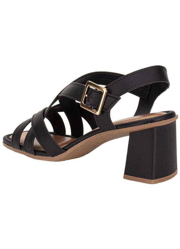 Mississipi - Sandália Feminina Salto Grosso Mississipi Mf233 Preto 3