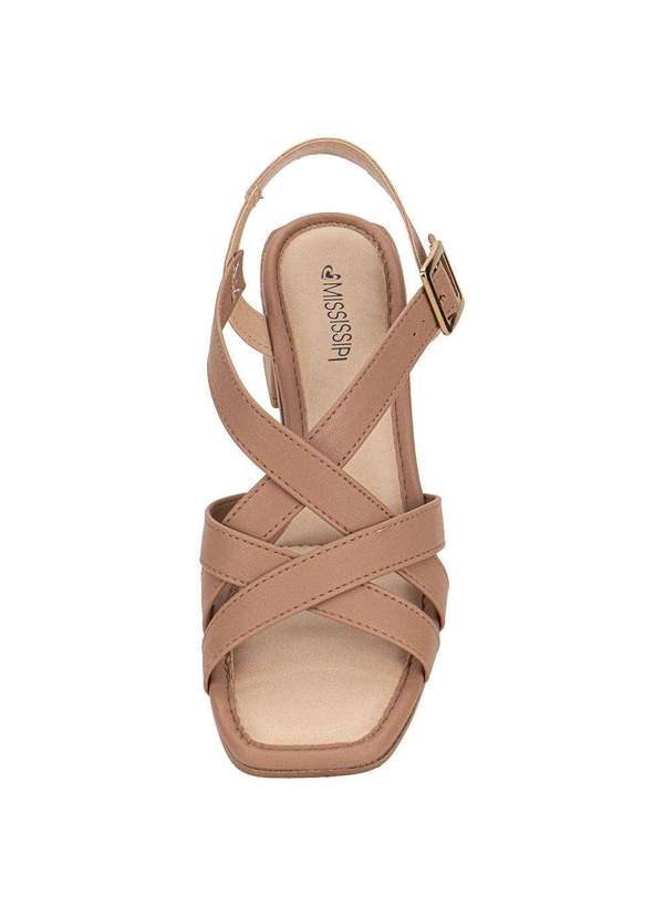 Mississipi - Sandália Feminina Salto Grosso Mississipi Mf233 Salmão 5