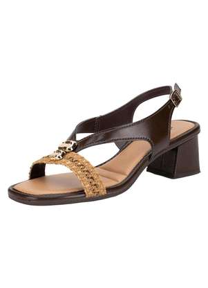 Sandália Feminina Salto Grosso Mississipi Mf722 - MISSISSIPI