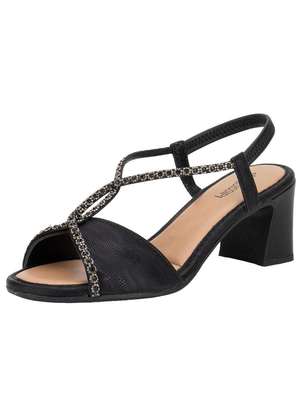 Sandália Feminina Salto Grosso Mississipi Mf752 - MISSISSIPI