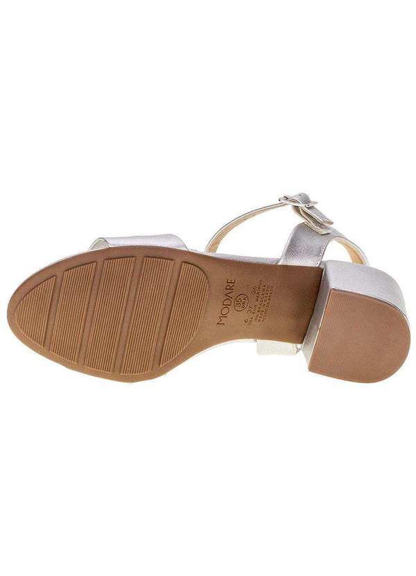 Modare - Sandália Feminina Salto Grosso Modare 7109469 - Prata 4