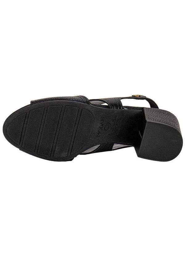 Modare - Sandália Feminina Salto Grosso Modare 7109481 Preto 4