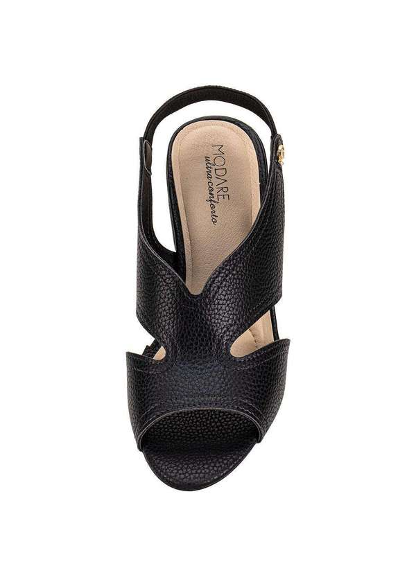 Modare - Sandália Feminina Salto Grosso Modare 7109481 Preto 5