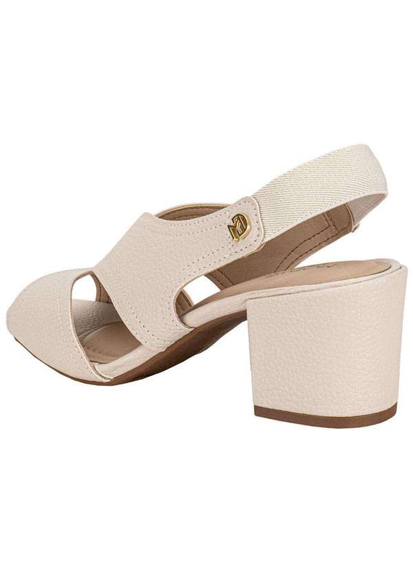 Modare - Sandália Feminina Salto Grosso Modare 7109481 Branco/Off 3