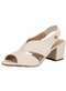 Modare - Sandália Feminina Salto Grosso Modare 7109481 Branco/Off - variação: Branco/Off