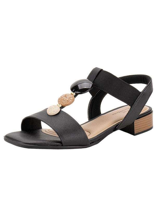 Modare - Sandália Feminina Salto Grosso Modare 7169117 - Preto 01