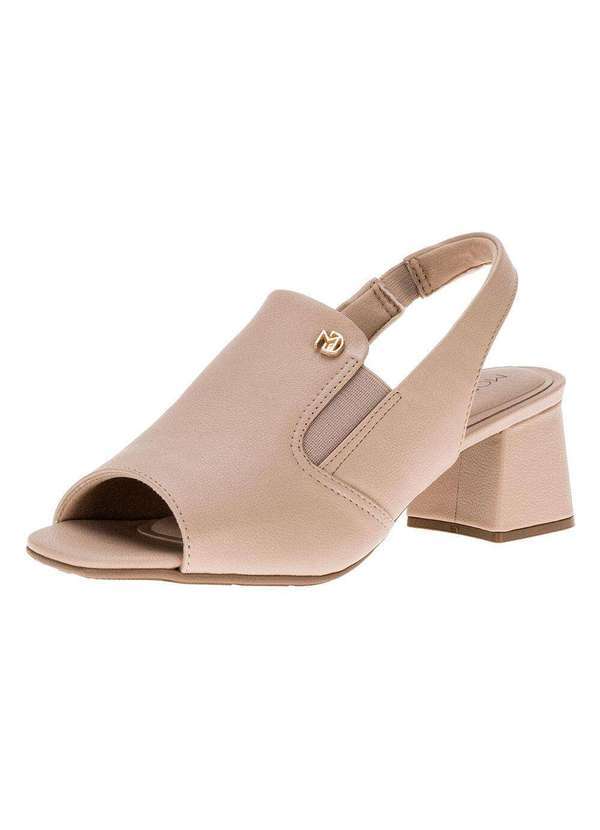 Modare - Sandália Feminina Salto Grosso Modare - 7172107 - Bege