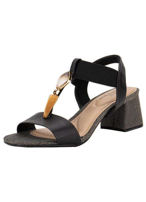 Modare - Sandália Feminina Salto Grosso Modare 7172113 - Preto