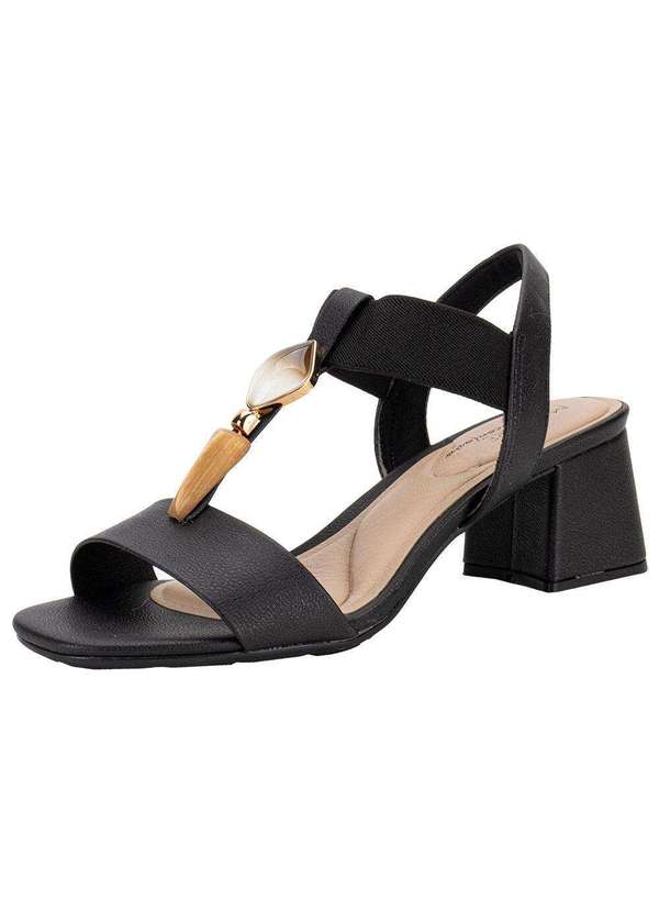 Modare - Sandália Feminina Salto Grosso Modare 7172113 - Preto 01 1