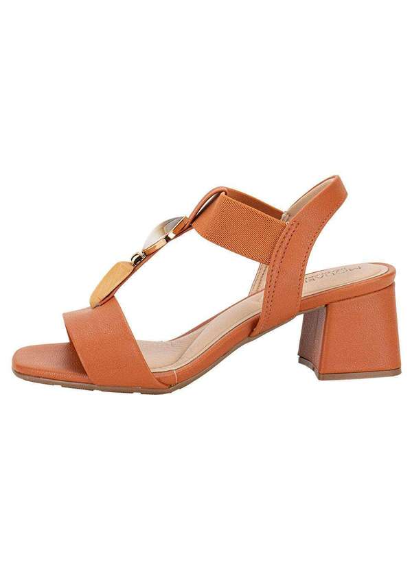 Modare - Sandália Feminina Salto Grosso Modare 7172113 - Caramelo 2