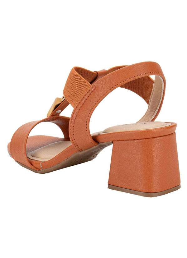 Modare - Sandália Feminina Salto Grosso Modare 7172113 - Caramelo 3