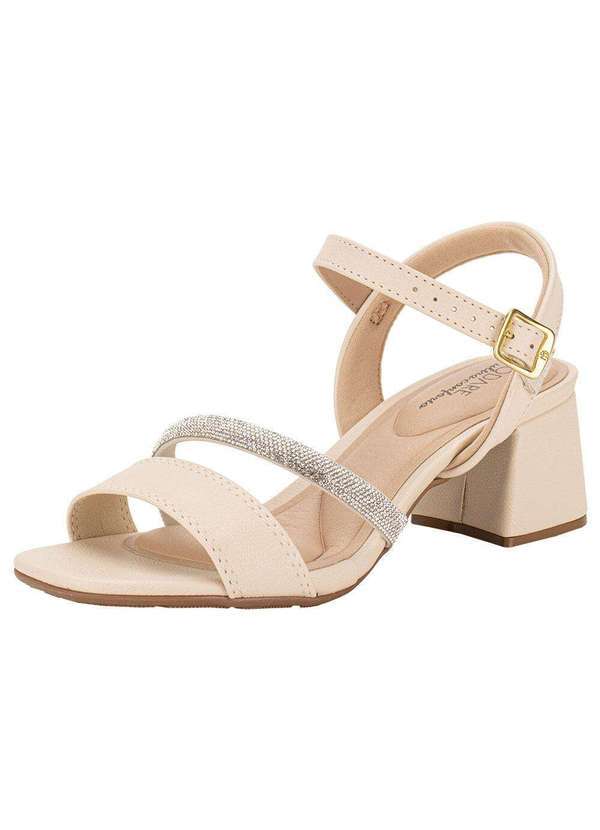 Modare - Sandália Feminina Salto Grosso Modare 7172123 - Marfim