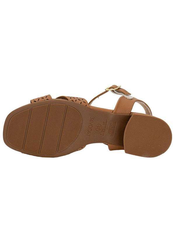 Modare - Sandália Feminina Salto Grosso Modare 7211105 - Camel 4